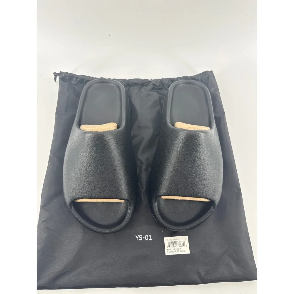YZY YS-01 Men Black Foam Slide Sandals Size 9 Open Toe Slip  display picture 1